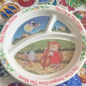 Hey Diddle Diddle Nursery Rhyme Plate